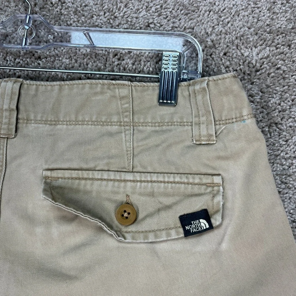 The North Face Mens Beige Cargo Shorts Size 32 Casual Flap Pocket Outdoor Hiking